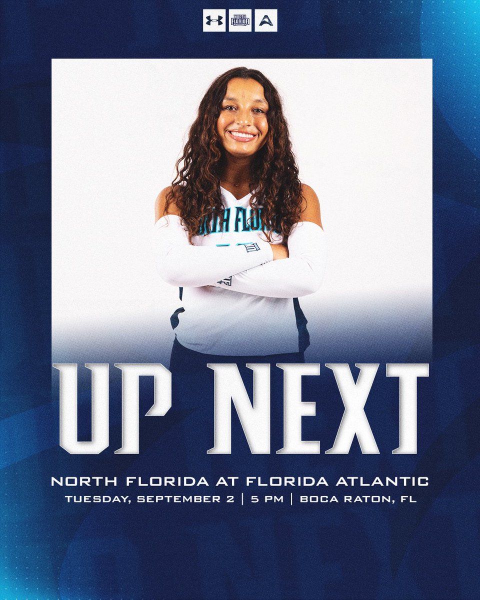 In-state matchup at Florida Atlantic up next!

Links: linktr.ee/NorthFloridaVB

#SWOOP