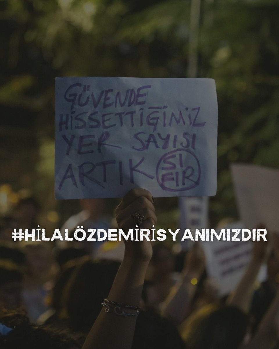 Siz, öldürülen kadinlarin isimlerinizi tek tek saydigimiz, onlar icin ses cikardigimiz feminist eylemimize neredeyse 100+ polis getirmeyi cok iyi bildiniz ama Hilali korumayi bilemediniz, katilsiniz.  #hilalözdemirisyanımızdır
