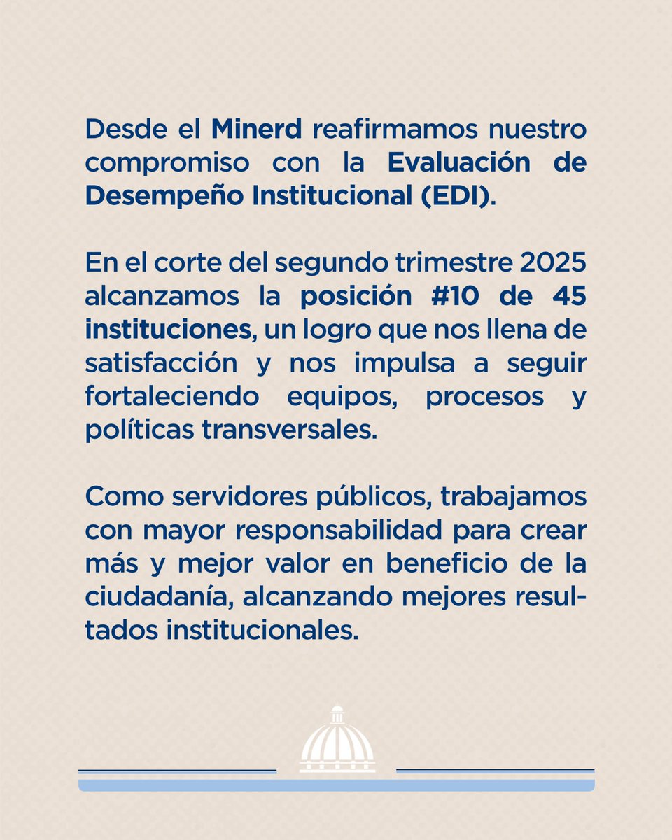 ¡Servir bien también se mide! 📊✨ 

Reafirmamos nuestro compromiso con la Evaluación de Desempeño Institucional (EDI), trabajando con transparencia, mejora continua y creación de valor en beneficio de la ciudadanía. 

Como servidores públicos, trabajamos con mayor