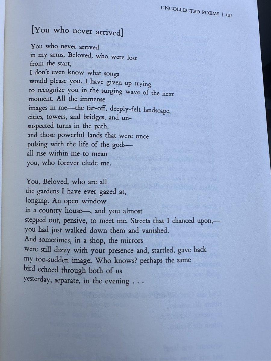 aliner's tweet image. I don’t even know what songs
would please you.

- Rilke (T. by Mitchell)