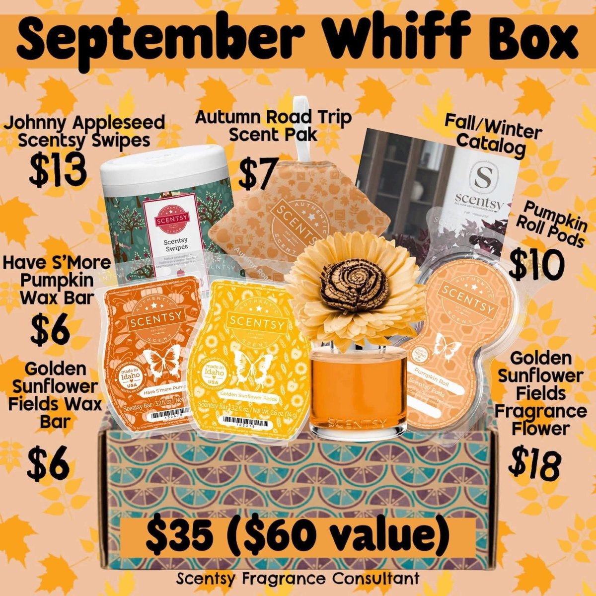 New month new whiff box and this one contains 4 new scents, 1 exclusive product, a new fall/winter catalog + $25 in savings 👻🖤