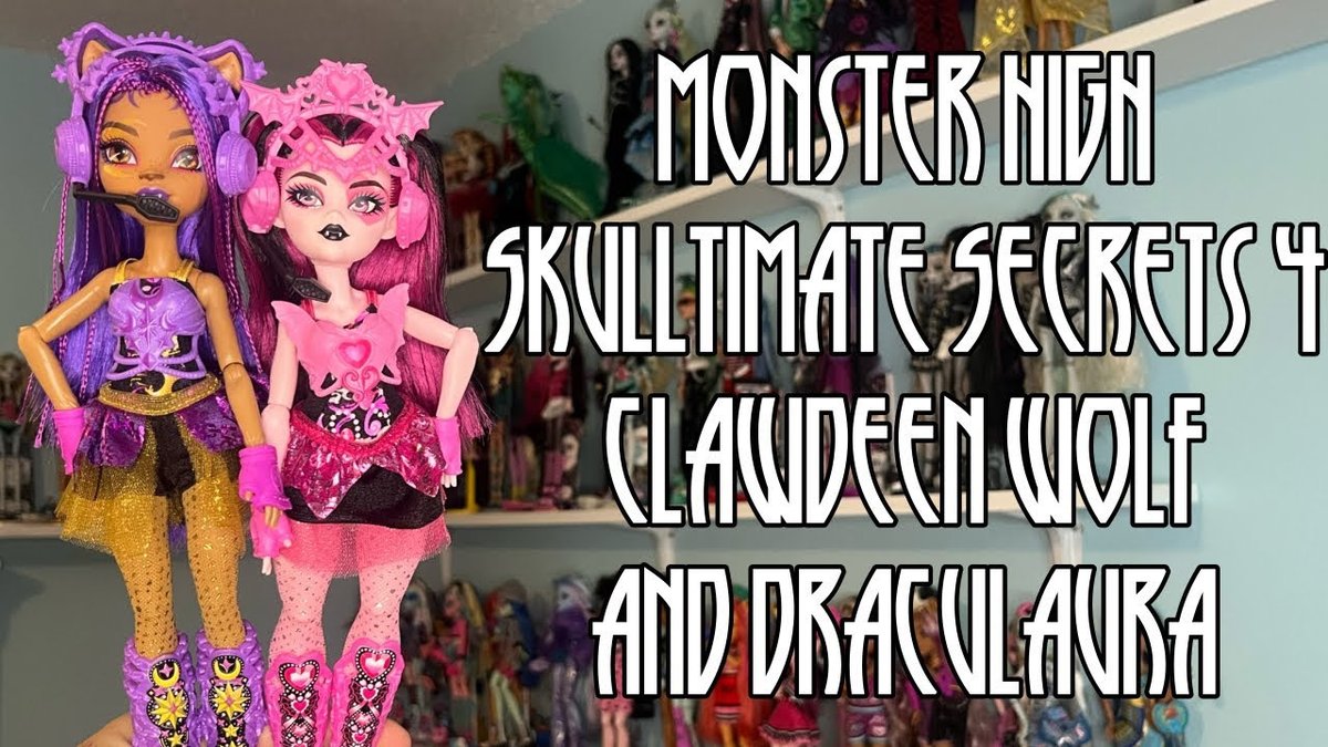 They're the mon-stars!

Monster High Skulltimate Secrets 4 Clawdeen Wolf and Draculaura Unboxing UP NOW!

youtu.be/vYuQLEkTHlE