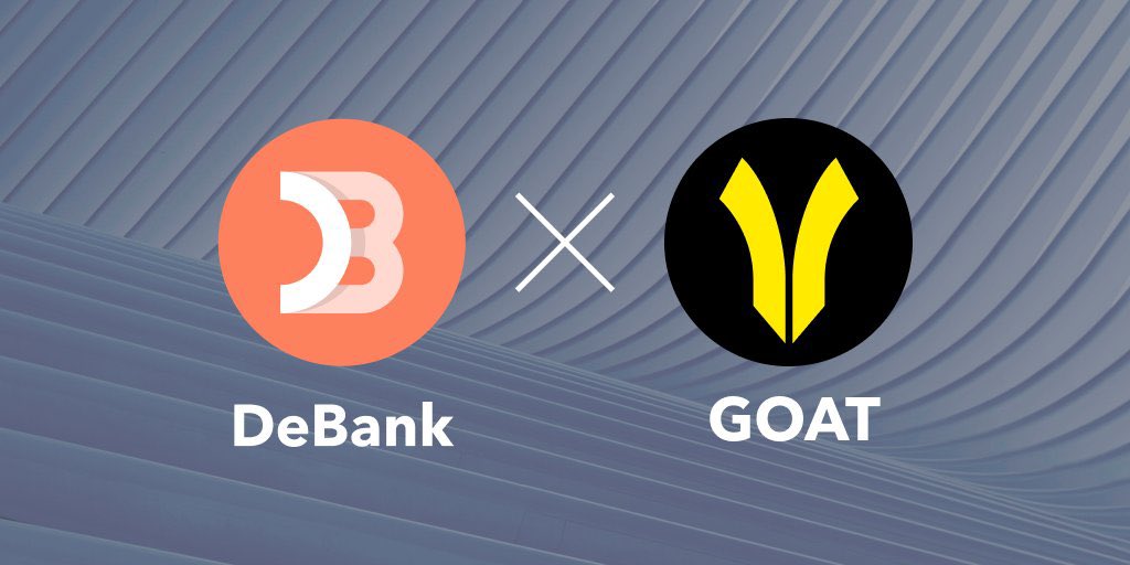 Dagold (@0x_dagold) on Twitter photo GOAT Network is now live on DeBank, letting you see everything happening on-chain with <a href="/GOATRollup/">GOAT Network 🟡</a>.
Access key features like:
- Portfolio tracking with <a href="/DesynLab/">DeSyn Protocol</a>
- AMM trading on <a href="/Uniswap/">Uniswap Labs 🦄</a> V3
- Infrastructure support from <a href="/Pell_Network/">Pell Network | BTC Restaking</a>
- Lending and borrowing via <a href="/avalonfinance_/">Avalon Labs 🎩🔮</a> GOAT Network is now live on DeBank, letting you see everything happening on-chain with <a href="/GOATRollup/">GOAT Network 🟡</a>.
Access key features like:
- Portfolio tracking with <a href="/DesynLab/">DeSyn Protocol</a>
- AMM trading on <a href="/Uniswap/">Uniswap Labs 🦄</a> V3
- Infrastructure support from <a href="/Pell_Network/">Pell Network | BTC Restaking</a>
- Lending and borrowing via <a href="/avalonfinance_/">Avalon Labs 🎩🔮</a>