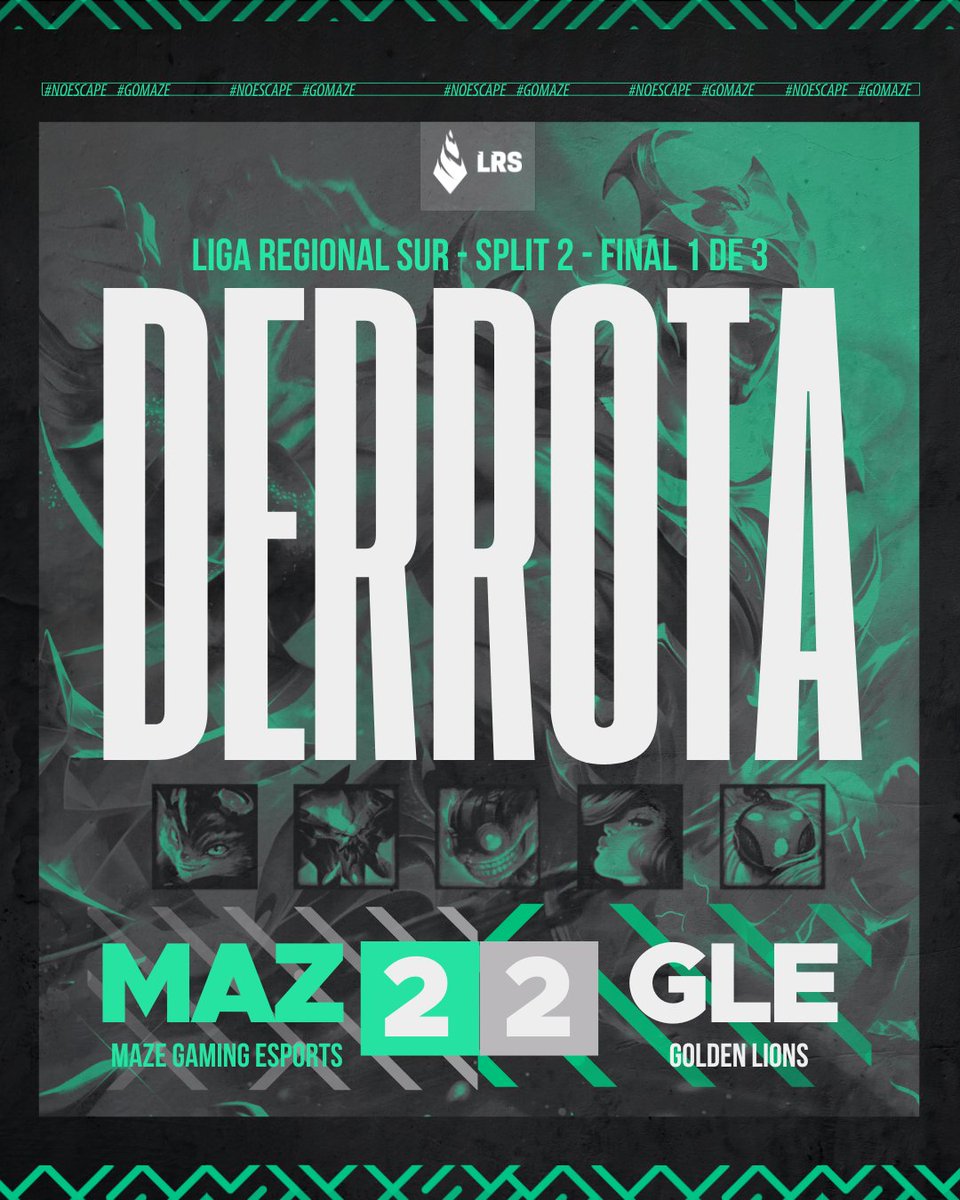 ¡Se va a la quinta esto!

2-2 entre Maze y Golden Lions, todo se decide en esta última partida. Ya no hay tiempo extra, no más oportunidades, el que gana avanza, el que pierde se va al shadow realm hasta el próximo año.

VAMOS MINOTAURO! en vivo por: twitch.tv/lolacelatam