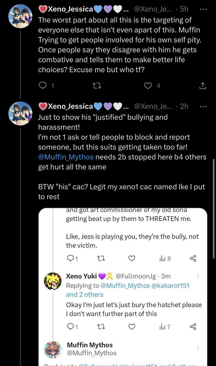 Muffin Mythos (@muffin_mythos) on Twitter photo <a href="/XenoX_Jessica/">🐺Twilight_Jessica🌙</a> Since it's relevant right now;
So you told our mutual that "the one getting beat up in the image was your old CAC"
So why are you admitting a over year later that it was mine and you quote "wanted to be threatening?"
Which is it you lying, p*do coward? @xenox_jessica <a href="/XenoX_Jessica/">🐺Twilight_Jessica🌙</a> Since it's relevant right now;
So you told our mutual that "the one getting beat up in the image was your old CAC"
So why are you admitting a over year later that it was mine and you quote "wanted to be threatening?"
Which is it you lying, p*do coward? @xenox_jessica