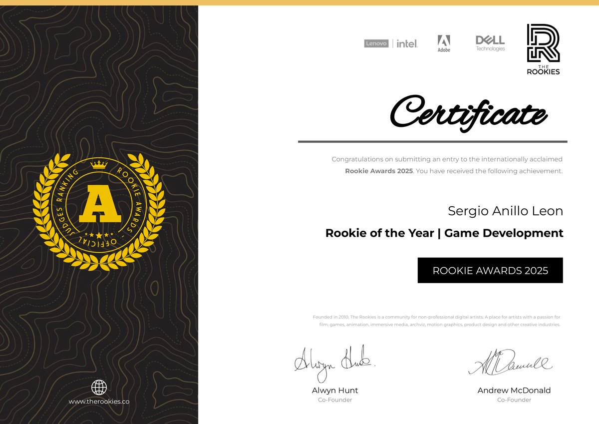 I’m super proud and happy about what I’ve achieved in #rookiesawards2025  Just being a finalist already felt incredible, but getting an A rank is just the top! I knew I wasn’t going to win, obviously, but I’m really glad to have received this recognition :D
#3dart #art #gamedev