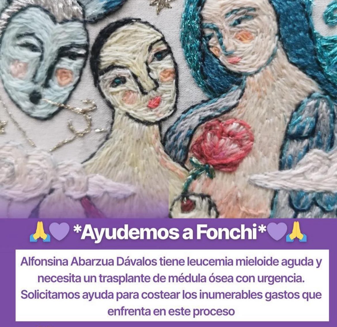 Hola a todos! 

DIFUNDAN por favor🙏🏻 

La hermana de mi compañera de trabajo tiene leucemia mieloide aguda y necesita un trasplante de médula ósea con urgencia. Estamos organizando la colecta para costear los INNUMERABLES gastos que está enfrentando y que mi compañera pueda