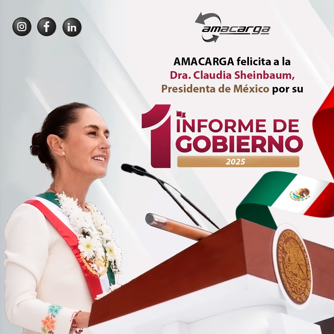 Nuestra más sincera felicitación a la Dra. Claudia Sheinbaum Presidenta de México, por su 1er informe de gobierno. Reconocemos su esfuerzo y dedicación, nos comprometemos a trabajar juntos para impulsar el crecimiento y desarrollo del sector logístico y de comercio exterior en 🇲🇽