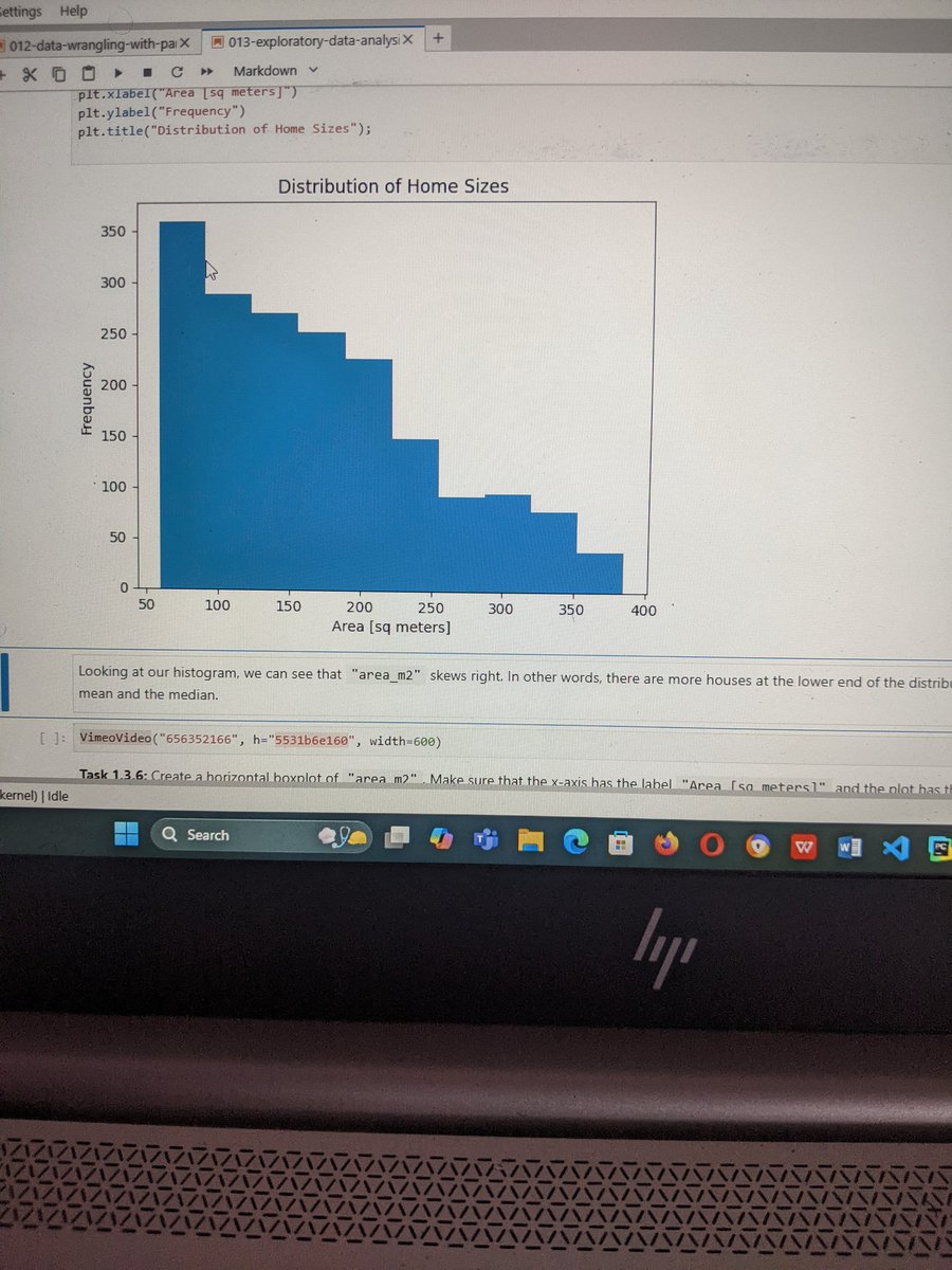 NwekeEzekiel10's tweet image. Day 6
Today I explored the Mexico housing dataset further 📊.
✅ Plotted the distribution of home sizes (most homes are on the smaller side).
✅ Created an interactive map with Plotly to visualize home prices across Mexico 🗺️.
#DataScience #WQU #ExploratoryDataAnalysis #Python