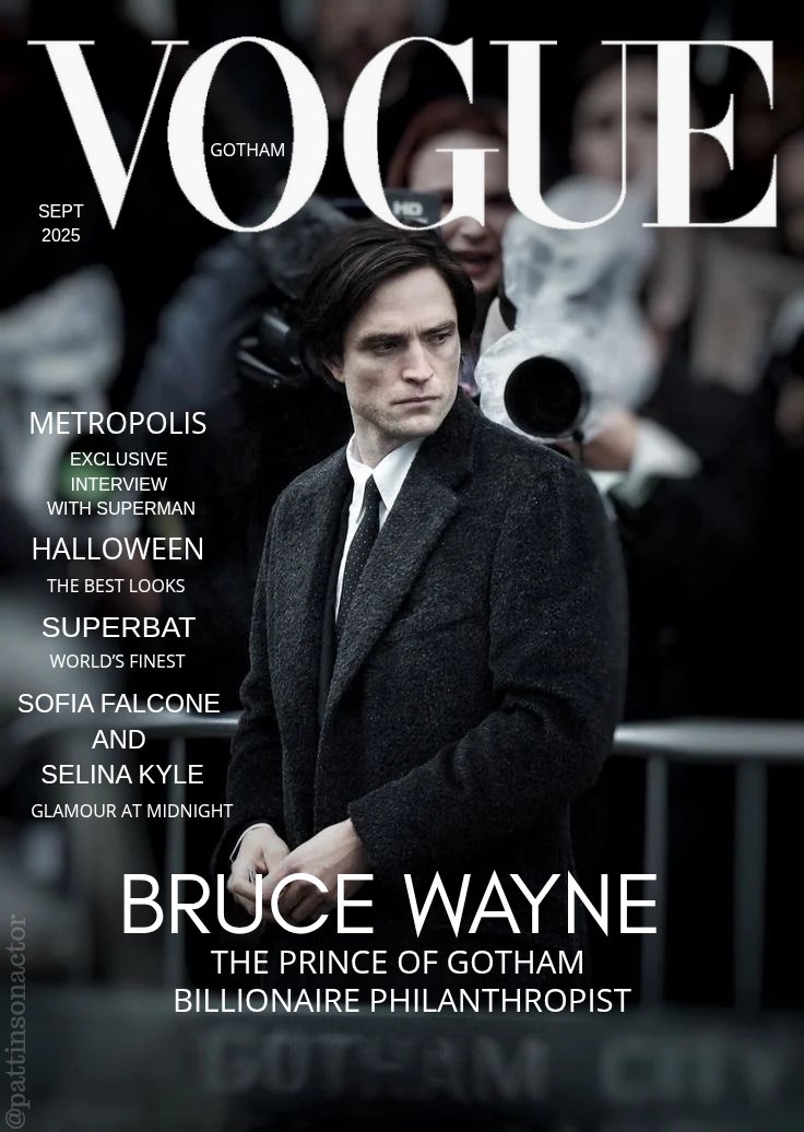 pattinsonactor's tweet photo. ladies and gentlemen, the prince of gotham... bruce wayne https://t.co/TdWZFIvxsS