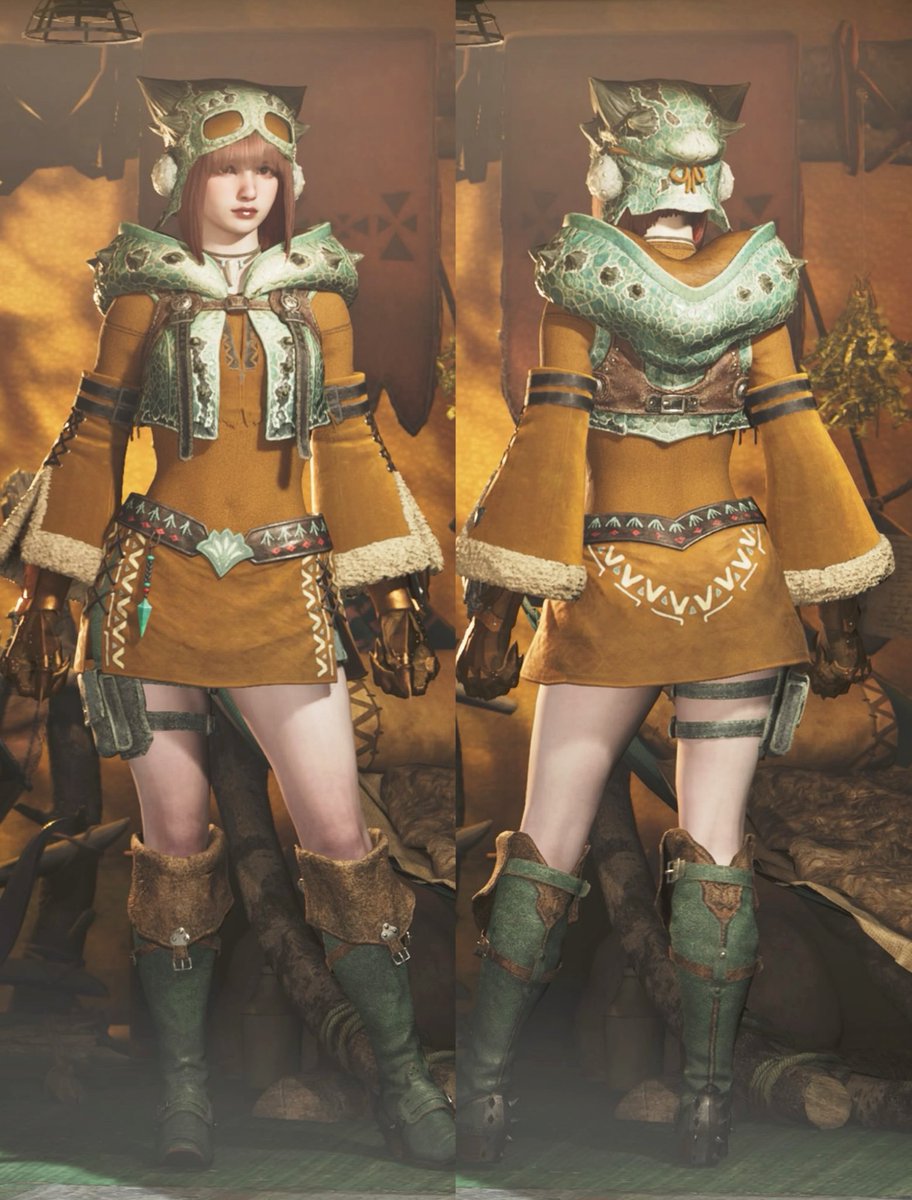 秋色チャタコーデ🍁🍂
何色でも可愛いから気分で色を変えれるのが楽しい👏

#MHWilds #重ね着コーデ