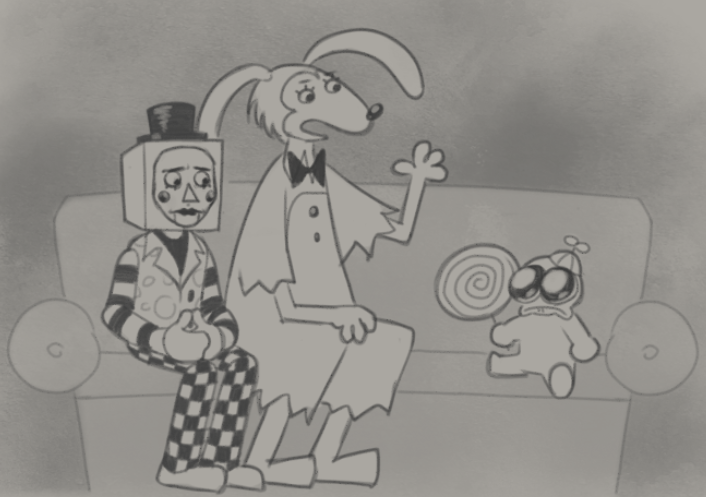 nevrmoia's tweet photo. bon and toymaker sit you down to talk to you about how they don't love each other anymore and you have to decide which parent you want to live with from now on https://t.co/zBMu1iNBVB