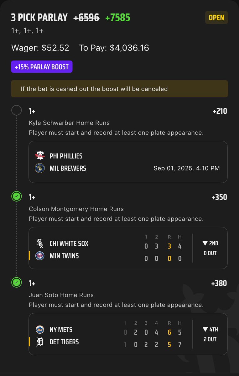 WeHitThose__9's tweet image. SOTO ✅✅✅✅
MONTGOMERY ✅✅✅✅

$100 giveaway if Kyle cashes us out!

whop.com/c/thecappersco…