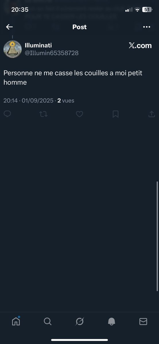 Bordel je l’ai vexé