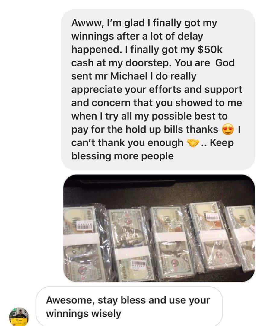 nabi_samshul's tweet image. Wow, congrats to Wendi Carter on winning $50,000 playing Mega Millions! 🎉 Trying something new really paid off for her. Thanks for sharing the exciting news, and a big shoutout to Michael J Weirsky for being a part of these wins! 🌟