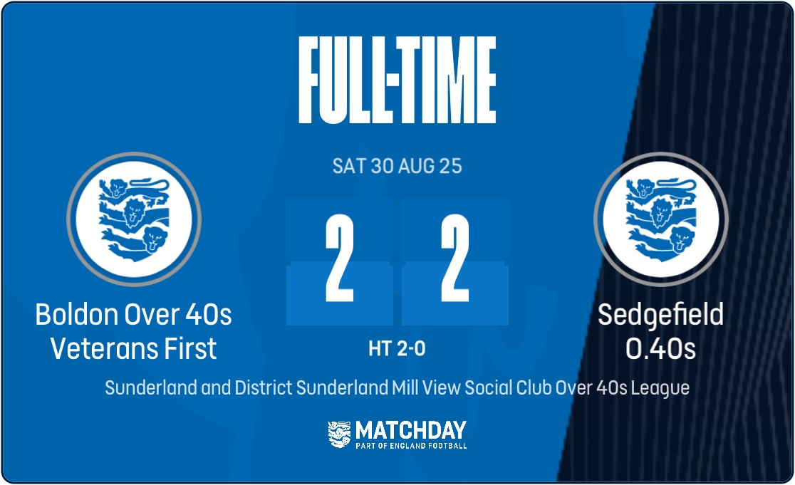 Despite a two-goal lead, we were unable to see the game out and the match ended in a draw. 
Thank you to The Crown, Boldon Colliery for the post match 🍻 and bait.

We go again this week as we face Walkergate FC in the Cup.

📅 03/09/25
⏰ 18:30
🏟️ Boldon CA Sports Ground