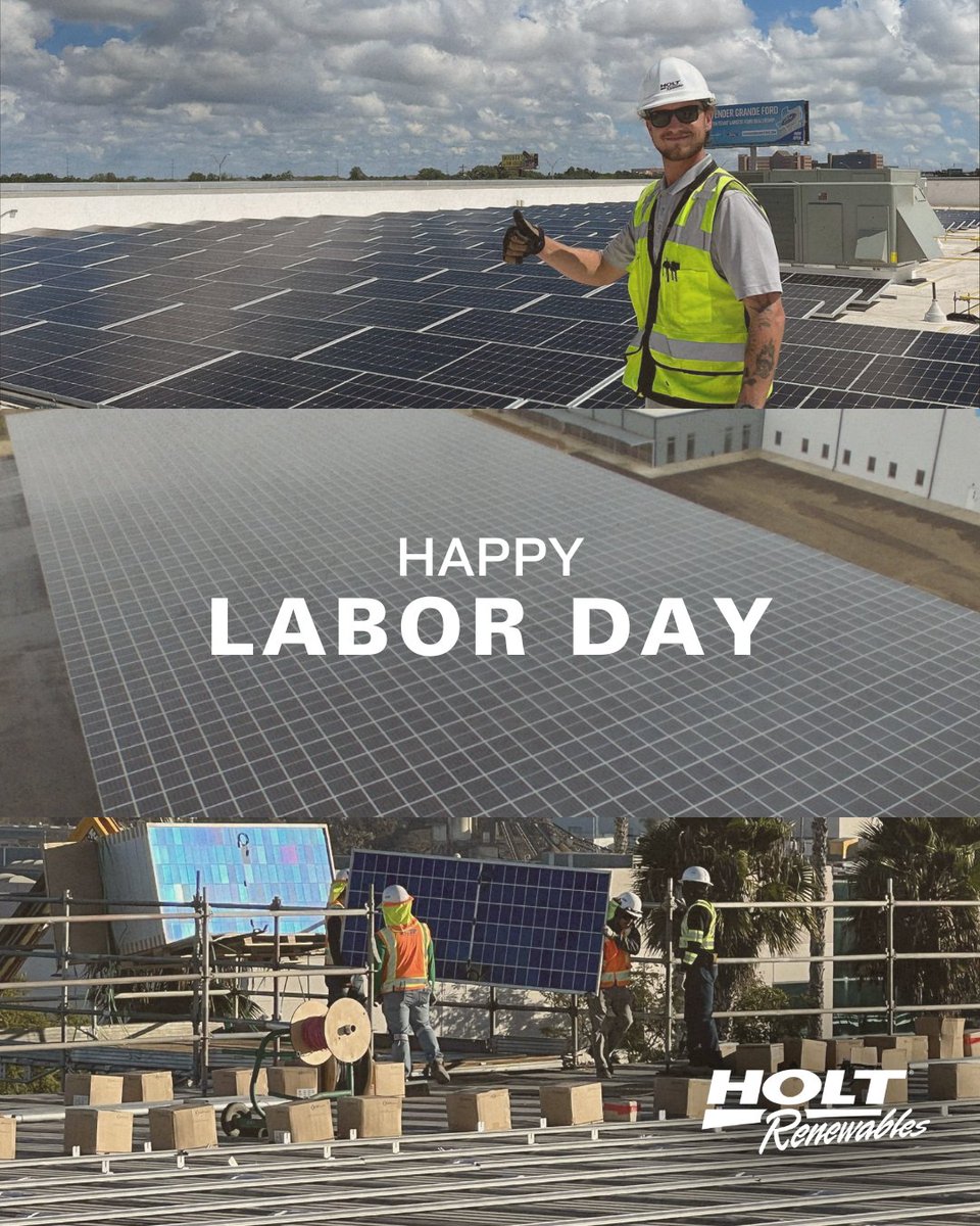 HOLT Renewables (@holtrenewables) on Twitter photo This Labor Day, we’re honoring the hardworking men and women who are building a brighter, cleaner future. 🌞  To our team — thank you for your dedication to delivering reliable solar solutions and powering communities with sustainable energy.
#HOLTRenewables #LaborDay This Labor Day, we’re honoring the hardworking men and women who are building a brighter, cleaner future. 🌞  To our team — thank you for your dedication to delivering reliable solar solutions and powering communities with sustainable energy.
#HOLTRenewables #LaborDay