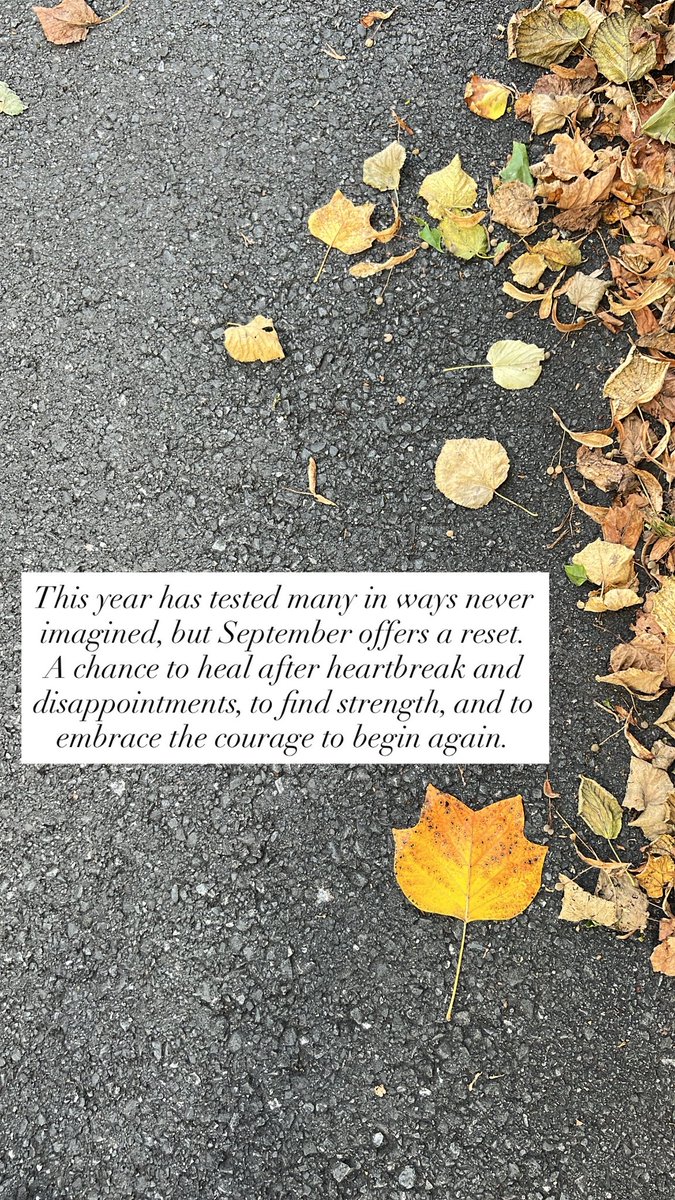 With September comes the chance to begin again ✨