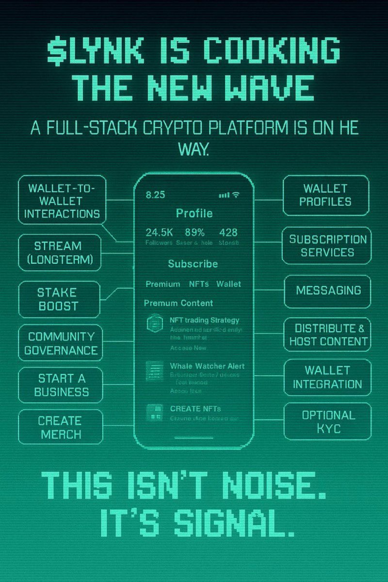 Wait till CT realizes the power of <a href="/thelynkapp/">LYNK App</a> 😅

The ultimate fly wheel, we’re all about maximizing profit and opportunity through DeFi. <a href="/solana/">Solana</a> 

BfxhMerBkBhRUGn4tX5YrBRqLqN8VjvUXHhU7K9Fpump

$LYNK 🆙 x holdlynk.xyz