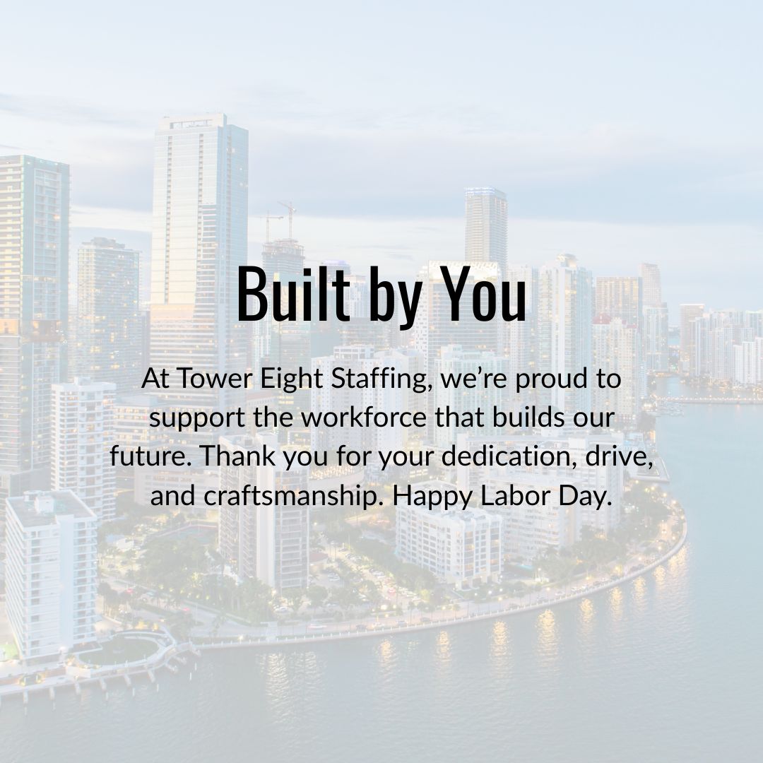 TowerStaffing's tweet image. Today we celebrate the hardworking individuals who keep businesses moving forward. At Tower Eight Staffing Solutions, we’re proud to support both companies and professionals in building strong futures. Wishing everyone a safe and meaningful Labor Day.

#temporarywork #tempwork