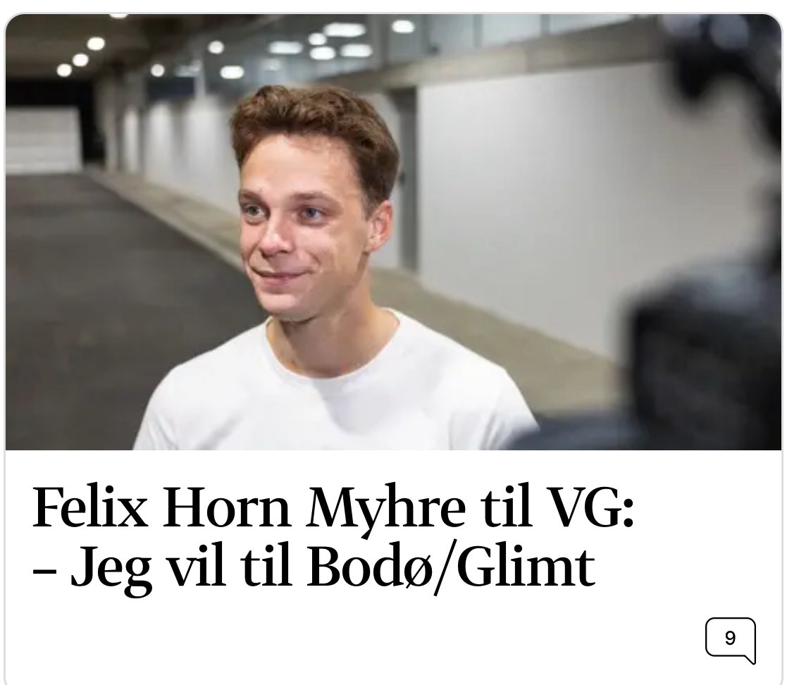 Jeg elsker Felix Horn Myhre, men jeg elsker Brann mer. Dette MÅ bli et klink nei fra Brann!