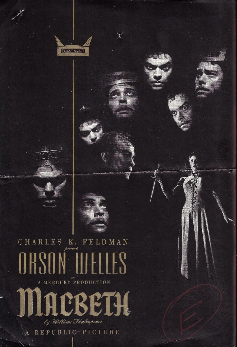 Macbeth (1948)
dir Orson Welles
1080p / 2.15gb

includes extras, a 1985 "re-release" edit and 2 optional audio commentary tracks for the original cut with author Tim Lucas and author Joseph McBride

transfer.it/t/1n9Rnxg3jRZb