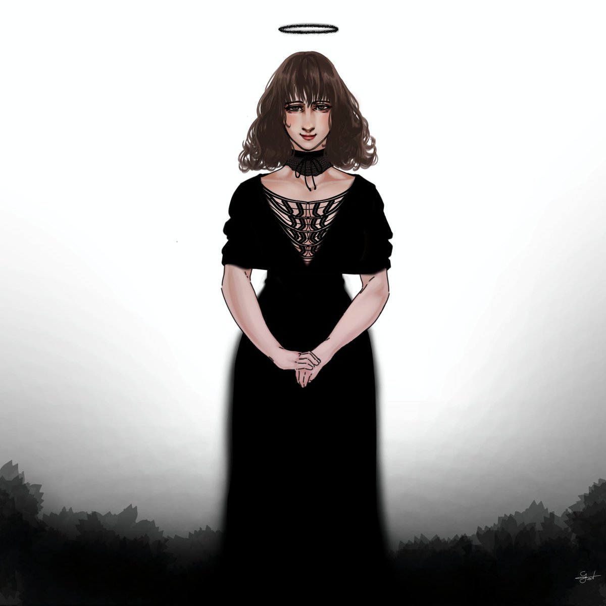_Garteon's tweet photo. When darkness is also divine 🌑 

#gothicstyle #art #illustration #darkness https://t.co/XlB0CCC3w7