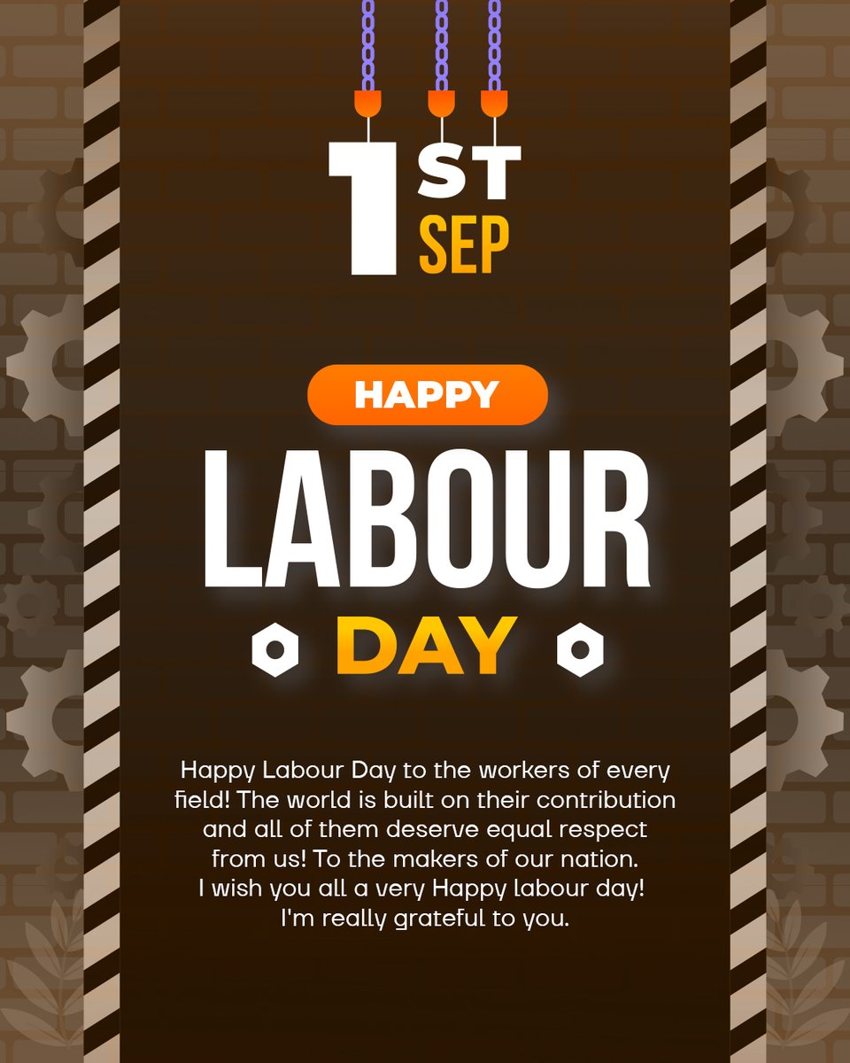 AuthorPetersan's tweet photo. As we celebrate this day, let us show gratitude and respect to the countless individuals who dedicate themselves daily to making the world a better place. Their labor is their legacy, and today, we proudly celebrate it.

#LabourDay #InternationalWorkersDay #WorkersRights https://t.co/izyvNuD0XN