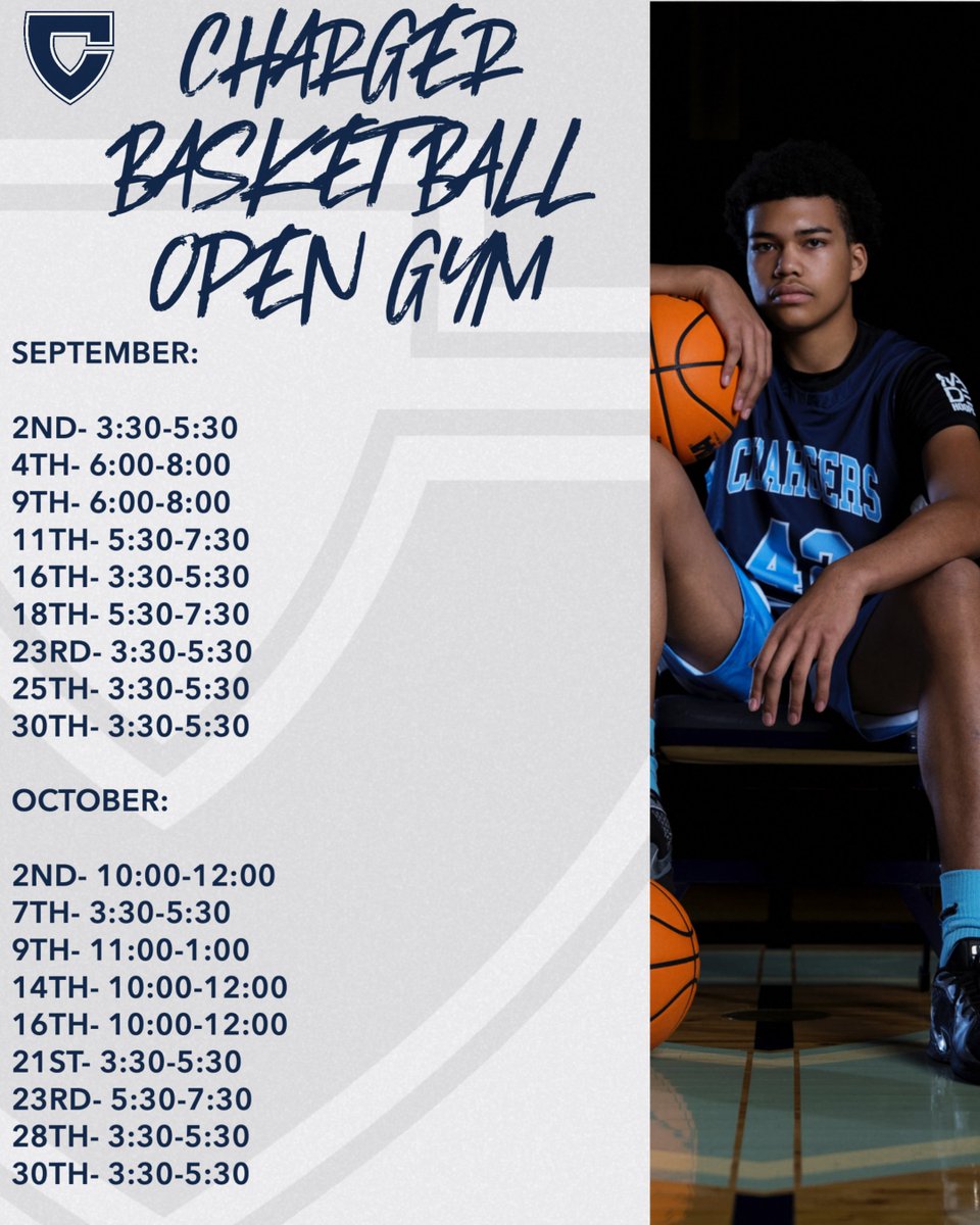 Charger Basketball Open Gyms start TOMORROW! Open gym, open shots... Let's WORK! 🏀🔥#ifitaintblueitainttrue #paintthetownblue