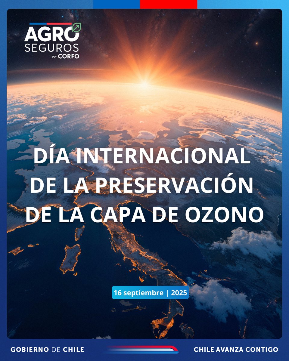 🔴 #EfeméridesAgroseguros | En 1994, la Asamblea Gral. de Naciones Unidas proclamó el 16 de septiembre Día Internacional de la Preservación de la Capa de Ozono, en conmemoración de la fecha de la firma del Protocolo de Montreal sobre sustancias que dañan la capa de ozono en 1987.