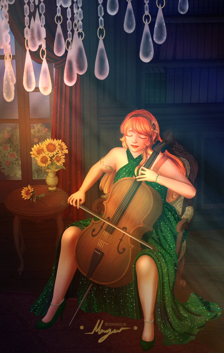 Yay! Finally i can post this! Day 1: Our beatiful Princess Angel playing her cello! 

#olfnweek2025 #olfn #Ourlifenowandforever #Tamarack