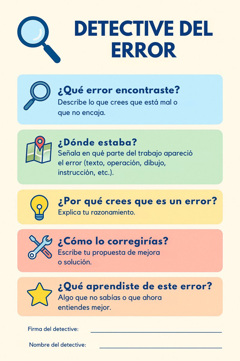 Actividades para pensar y revisar. Adivina el error

bloomania.es/actividades-pa…

#ideasparaclase #claustrovirtual #compartomiedublog #EducaciónPrimaria #Culturadelerror

Bloomania.es