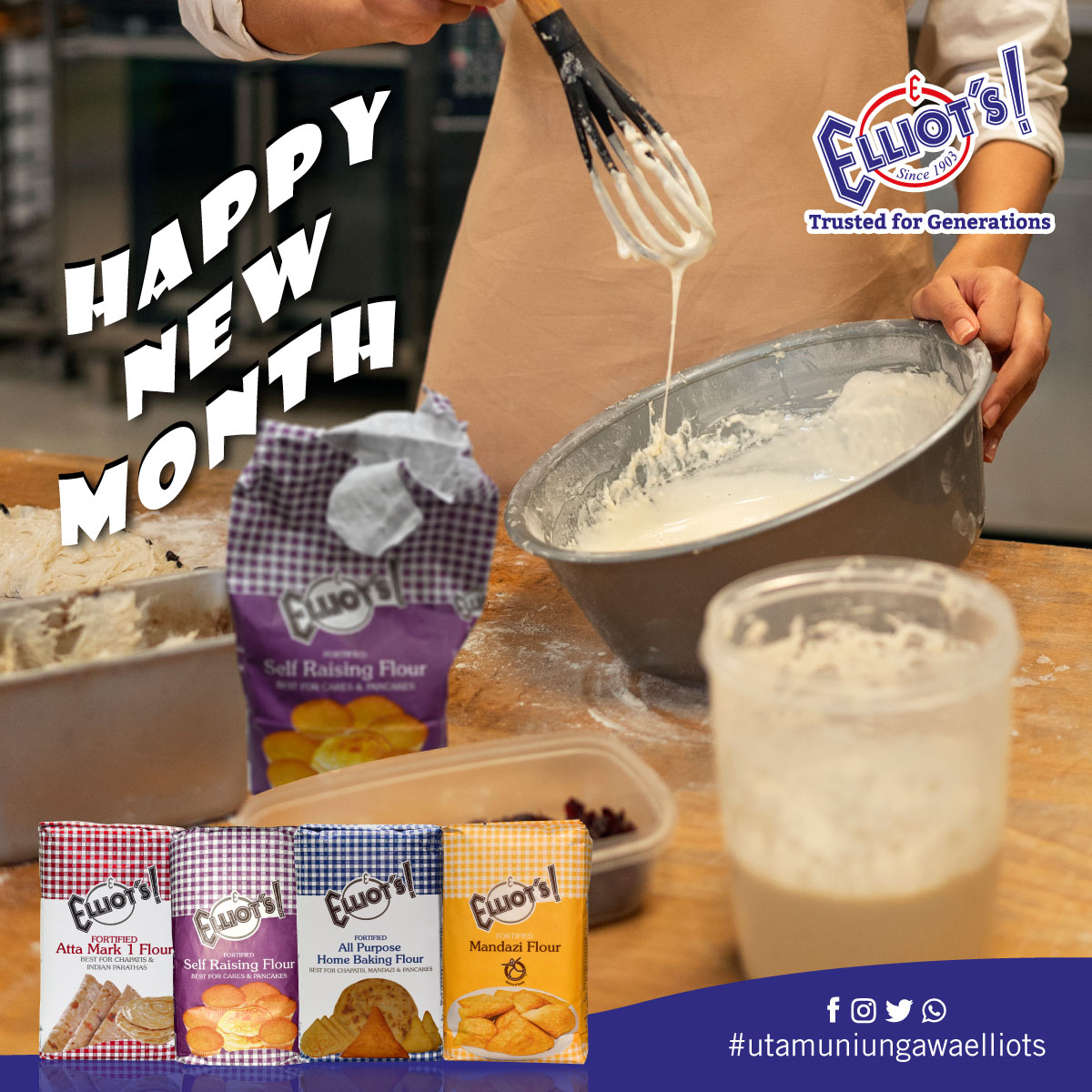 There is something so powerful about the turn of a calendar page! In this glorious month, may you experience good health, happiness, and all the good things life has to offer.
#HappyNewMonth
#september
#elliotsflour
#elliotsflourselfraising
#elliotsflourallpurpose
#elliotsmandazi