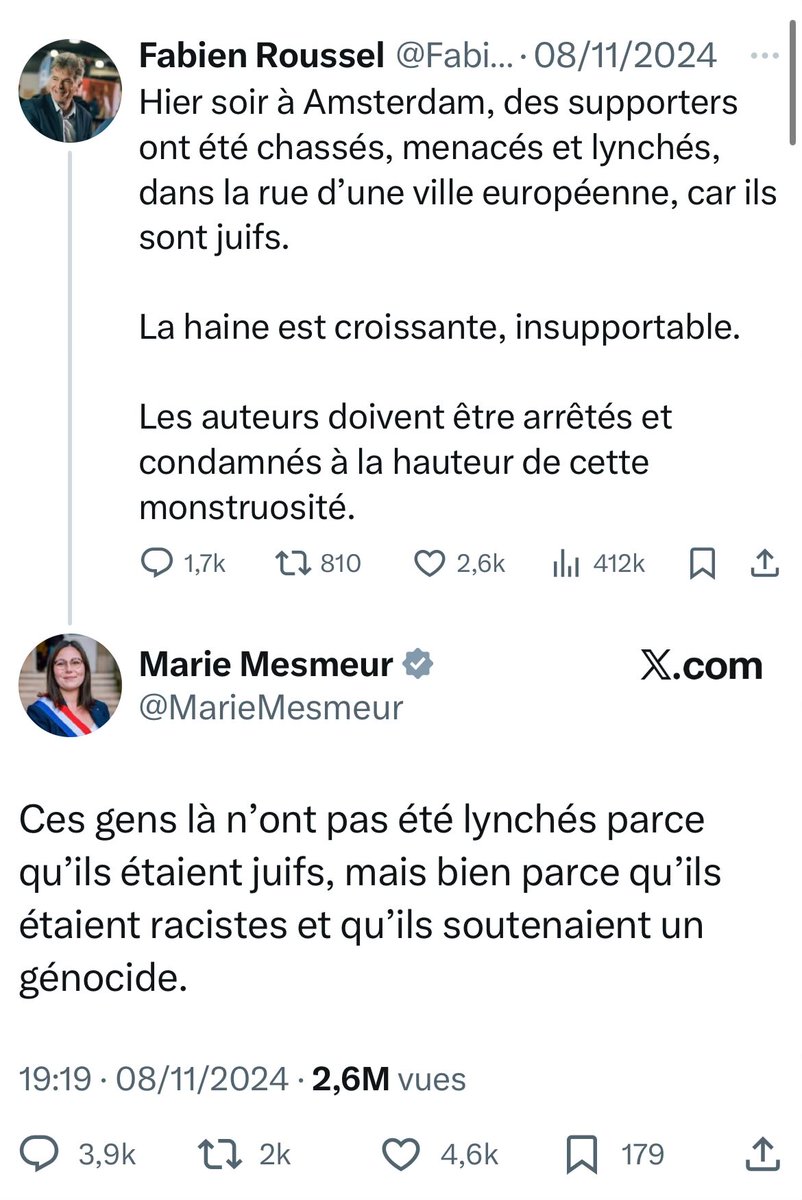 Alors <a href="/MarieMesmeur/">Marie Mesmeur</a> pour rappel est l’auteure de cet inoubliable tweet. 
Qui justifiait une chasse aux juifs.