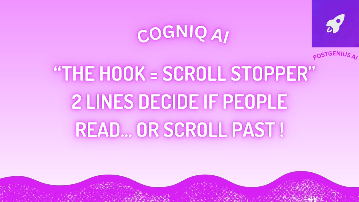 PostGeniusAI's tweet image. Hooks make or break your posts. 🚀
If you can’t grab attention in 2 lines, nothing else matters.
Try free: postgenius.cogniqqai.com
Join our WhatsApp community: tinyurl.com/PostGeniuscom

#ContentMarketing #SocialMediaTips #XMarketing #ContentCreation #MarketingTools