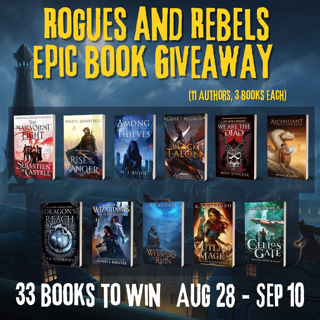 AndyPeloquin's tweet image. The WILDEST giveaway with some of my favorite authors… 

@decastell @mjkuhnbooks @mikeshackle @jdlrosell @JAAndrewsWriter and more! 

🔗 below