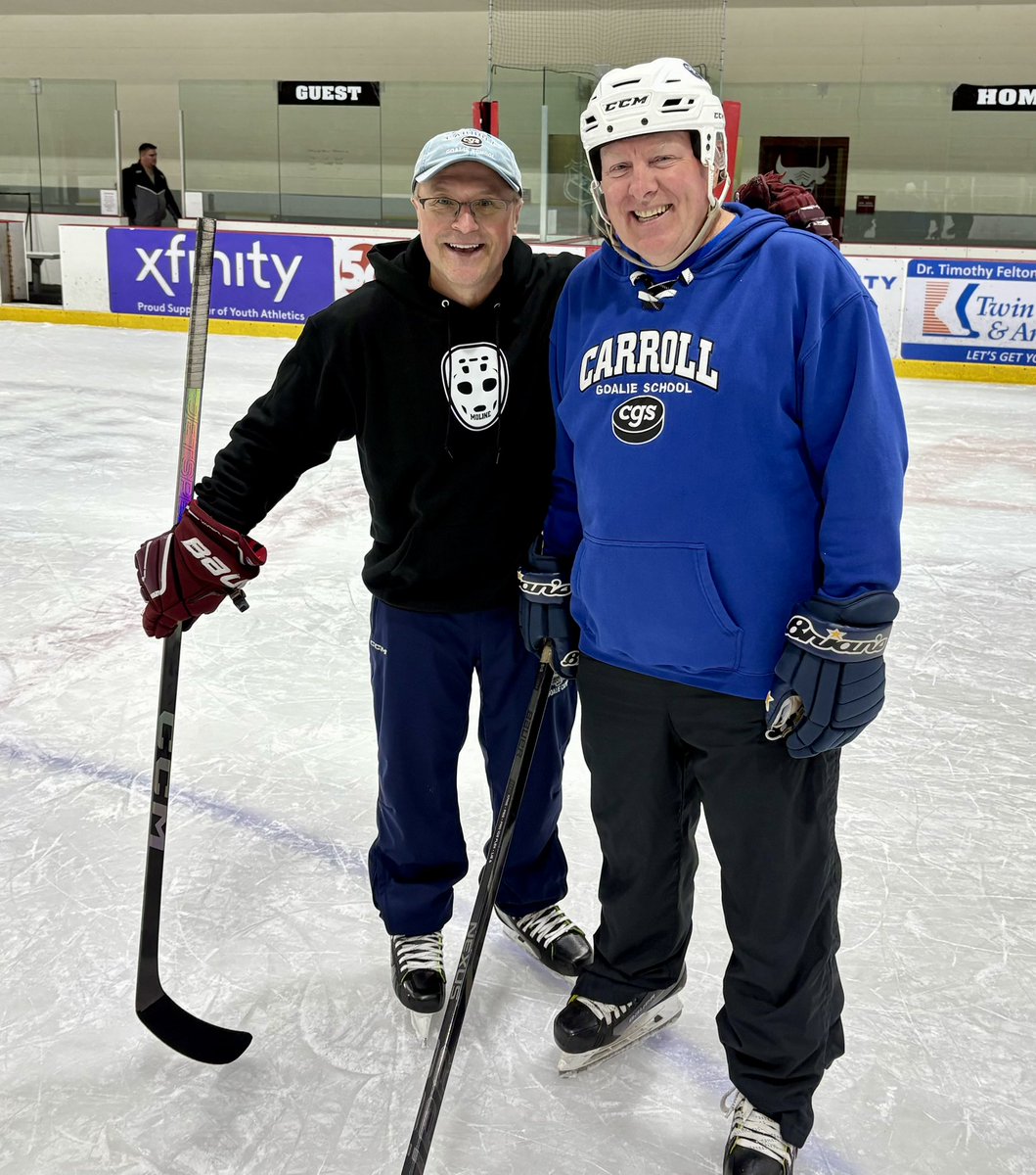 Carroll Goalie School (@carrollgs) on Twitter photo Great to be on the ice coaching goalies with my good friend <a href="/GoalieMoline/">Moline FUNdamentals Goalie Training</a> Great to be on the ice coaching goalies with my good friend <a href="/GoalieMoline/">Moline FUNdamentals Goalie Training</a>