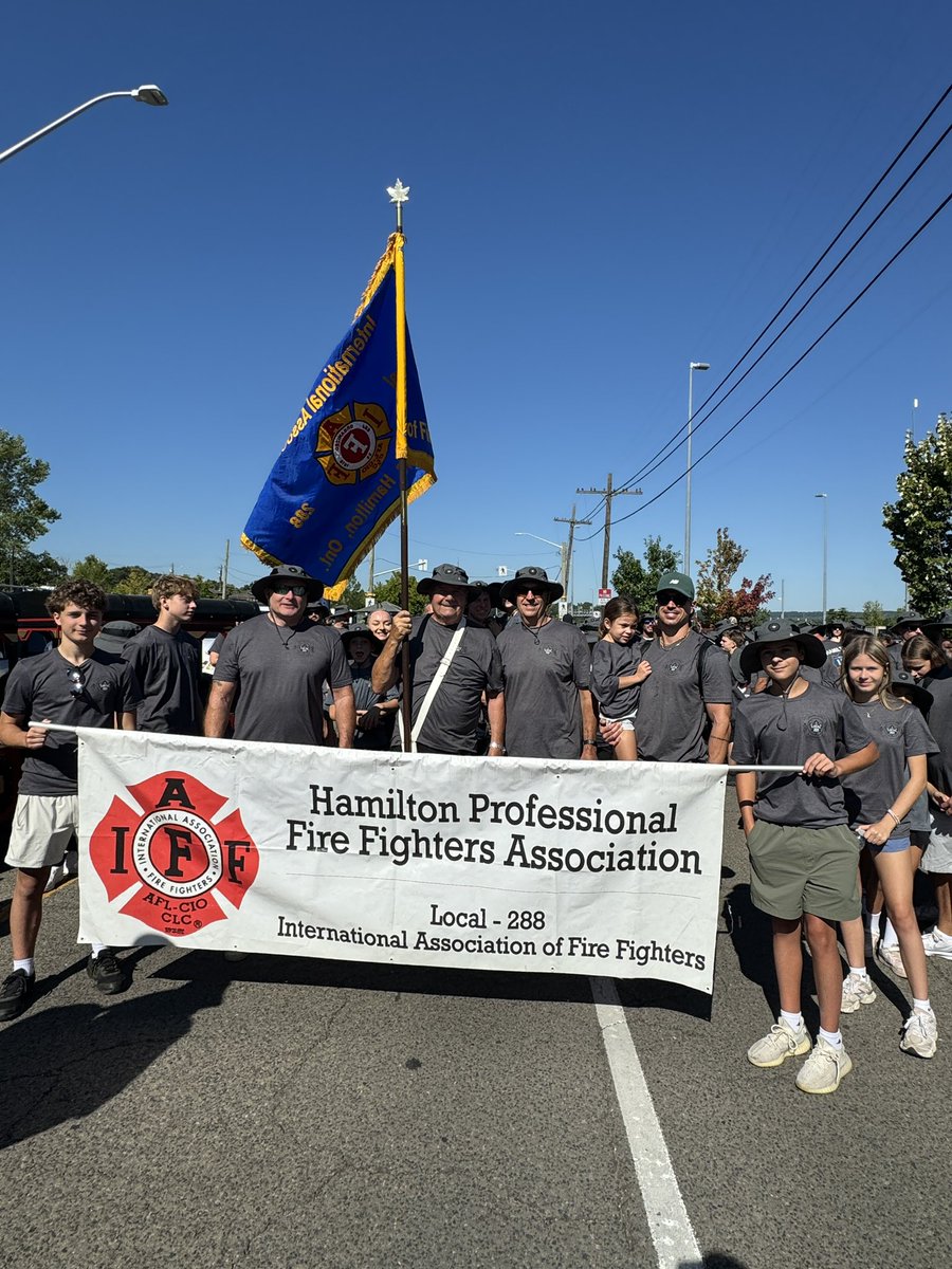 Wishing everyone a Happy and safe Labour Day long weekend.

A beautiful morning marching together in the Hamilton Labour Day Parade.

Proud, Professionals, Hamilton Strong ! ⚒️ 

Go Cats Go 🐯! 

🇨🇦 

<a href="/Ticats/">Hamilton Tiger-Cats</a>