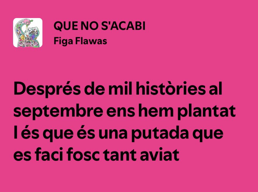 escoltar això en directe la nit de l’1 de setembre va ser molt més que dolorós 💔