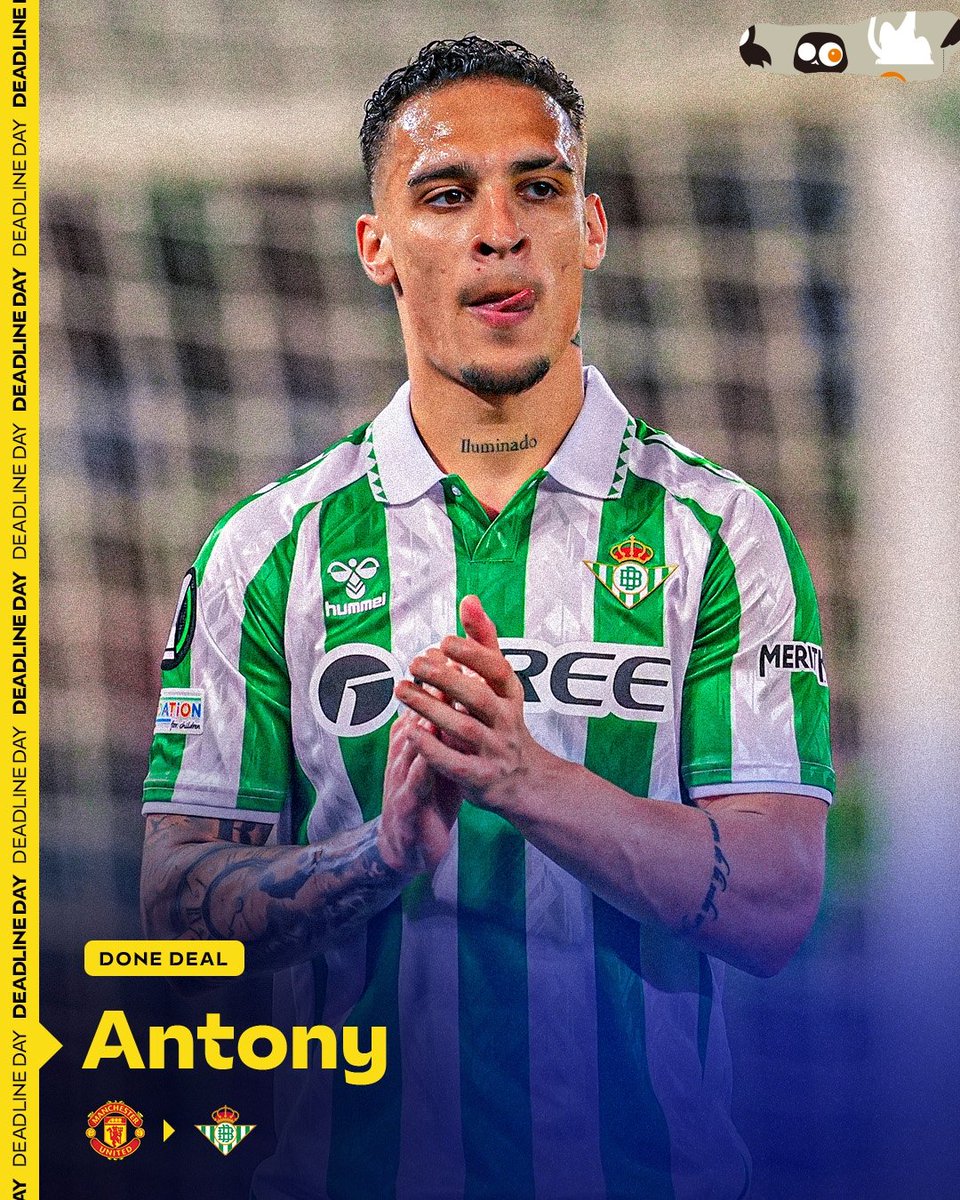 Real Betis have completed a deal to sign Antony from Manchester United for nearly £22m.
Rasmus Hoijlund is also off to Napoli on Loan.