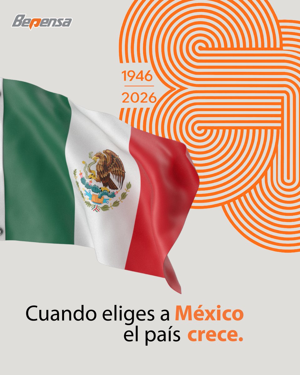Nos enorgullece ser parte de la campaña #HechoEnMéxico, impulsando la economía nacional y generando beneficios para nuestro país. ✨
Cada producto hecho en México refleja el compromiso y la pasión de quienes trabajan por un futuro más fuerte para todos. ❤️