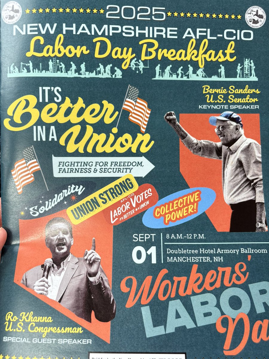 Proud to stand with hard working Granite Staters today and every day. “Working people working together is what gives us our power.” Glenn Brackett, President of the NH AFL-CIO. #NHLabor #NHPolitics #Solidarity