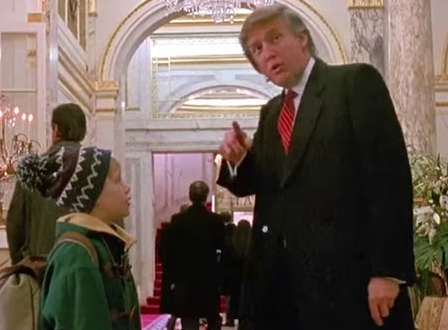 White House says Trump is healthy and fine. Here he is today helping a lost boy find his way in Mar-A Lago.