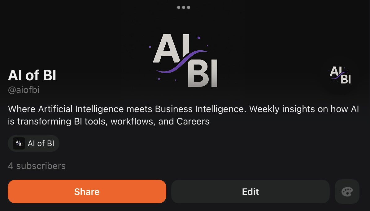 After months and months of procrastination. I am glad to say “I am finally doing it afraid ”…

If you want to subscribe: here you go..

substack.com/@aiofbi?r=5umg…