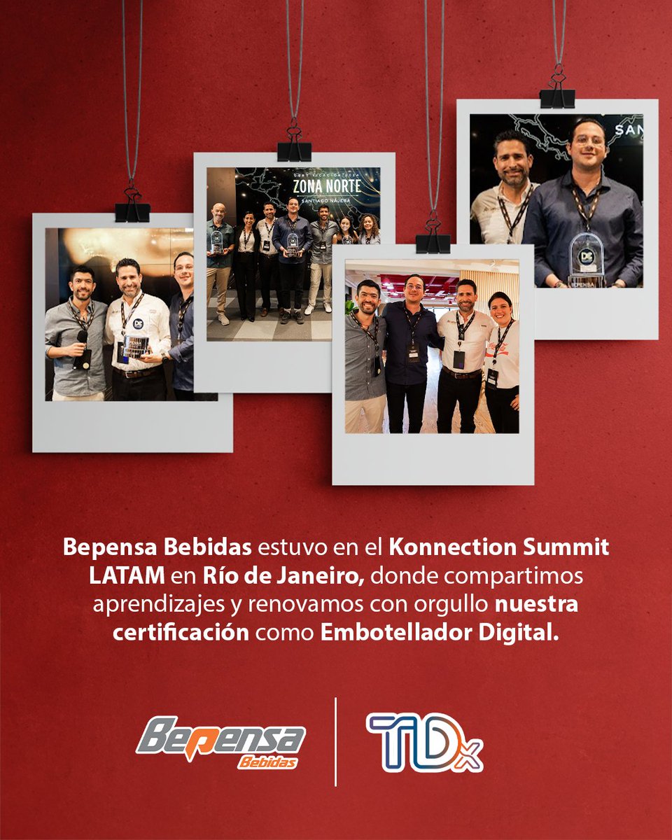 En Río de Janeiro participamos en el Konnection Summit LATAM junto a embotelladores de la región. 🚀
Compartimos aprendizajes sobre e-Commerce, innovación y digitalización, y celebramos recibir por segunda vez la certificación de Embotellador Digital.
#BepensaBebidas #Innovación