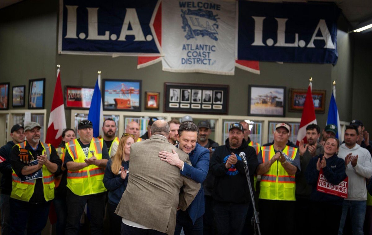 PierrePoilievre's tweet image. Canada was built by workers — those who laid the railways, harvested the fields, milled the lumber, mined the resources, and built the factories and businesses that shaped our country.

Today, from trades workers to truckers, nurses to baristas, to the unions who fight for them,