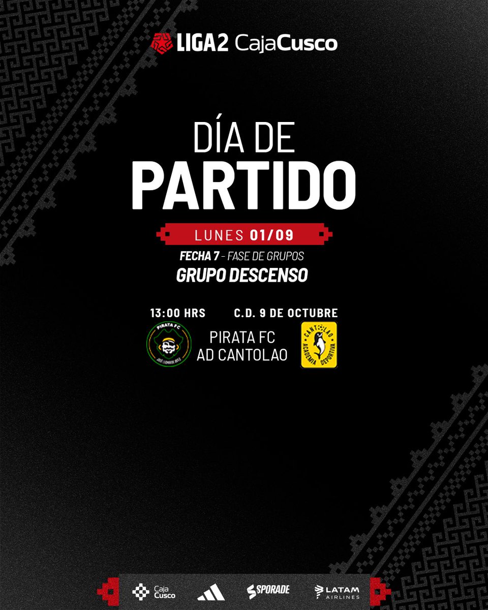 𝘂́𝗹𝘁𝗶𝗺𝗼 𝗱𝗶́𝗮 𝗱𝗲 𝗹𝗮 𝗳𝗲𝗰𝗵𝗮 7️⃣🔥

#Liga2CajaCusco