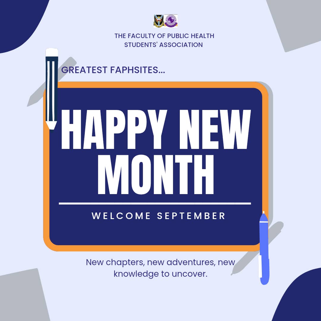 faphsaui's tweet photo. THE EXECUTIVE COUNCIL, FACULTY OF PUBLIC HEALTH STUDENTS' ASSOCIATION

September 2025 — Fresh Month, Fresh Opportunities, Greatest FAPHSITES!

Hello September!  
Let's face every challenge. Rise and conquer. 

We are the Greatest UITES &amp; FAPHSITES.  

©️FORWARD AGENDA https://t.co/204eGq4jfw