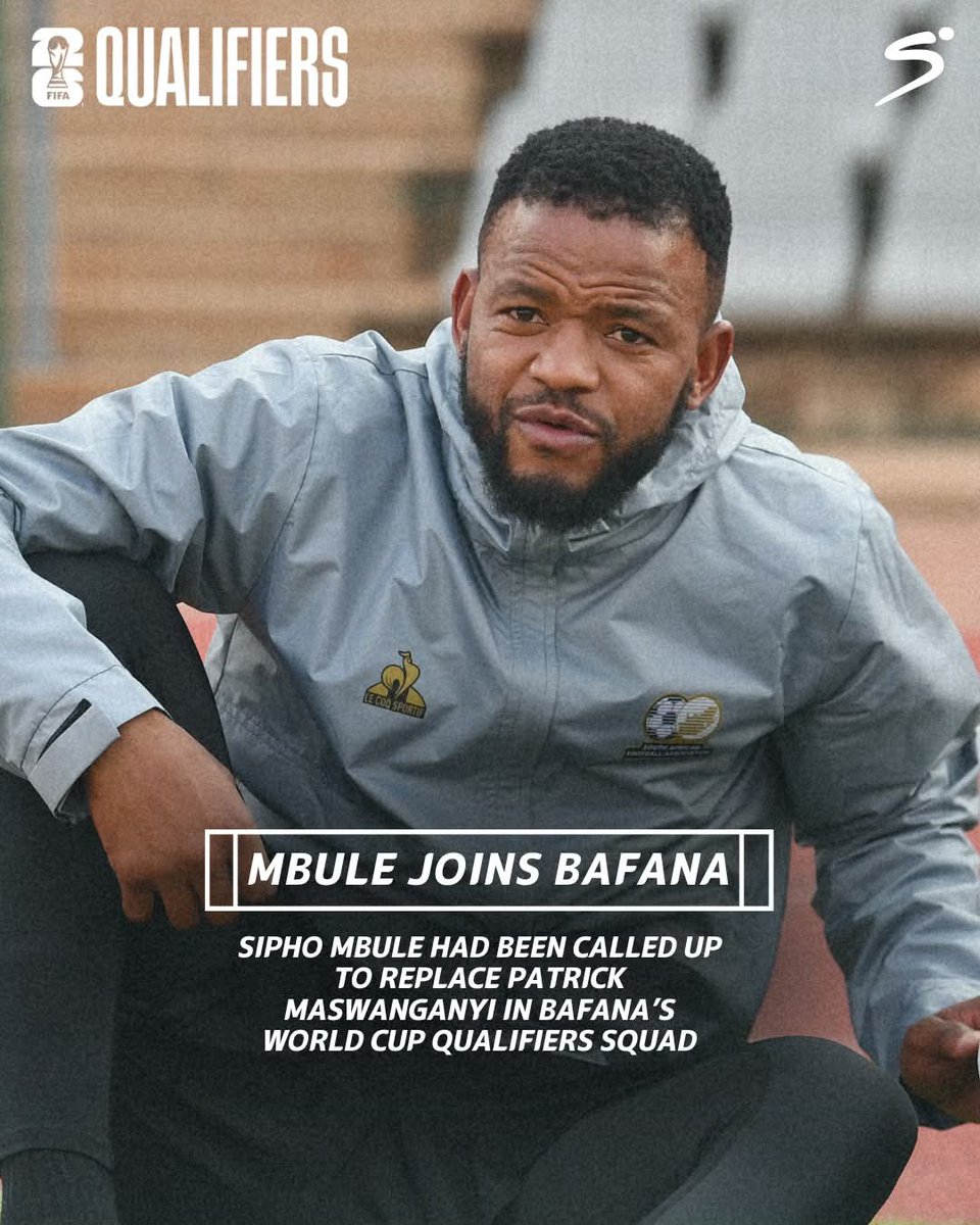 ProsportInt's tweet photo. Congratulations to @siphombule who has been called up to the @BafanaBafana squad to face Lesotho and Nigeria in the 2026 @FIFAWorldCup qualifiers ⚽🇿🇦
📷: @SSFootball
#SiphoMbule #TheRealMasterChef #BafanaBafana #SAFA #FIFAQualifiers #ProsportInternational
#ChampionsGoBeyond https://t.co/7VfujYnAL8