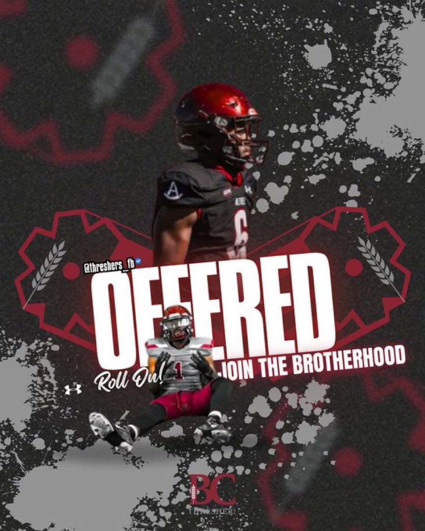 I’m super blessed to announce I have received my first official offer from Bethel College! This is only the beginning, and I’m super thrilled to keep working hard, and seeing where this journey will take me.
<a href="/Threshers_FB/">Bethel College FB</a> <a href="/jwlawson1/">Coach Lawson</a> <a href="/DakotaRidgeFB/">DakotaRidgeFootball</a> <a href="/DRidgeCoachB1/">Jeremiah Behrendsen</a>